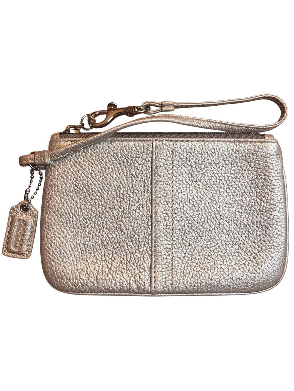 WR26. Coach metallic wristlet